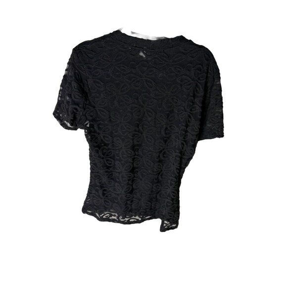 Johnny Was NWT Large Black Astrid Sheer Embroidered Lace Sheer Blouse NEW W TAGS - Picture 5 of 10